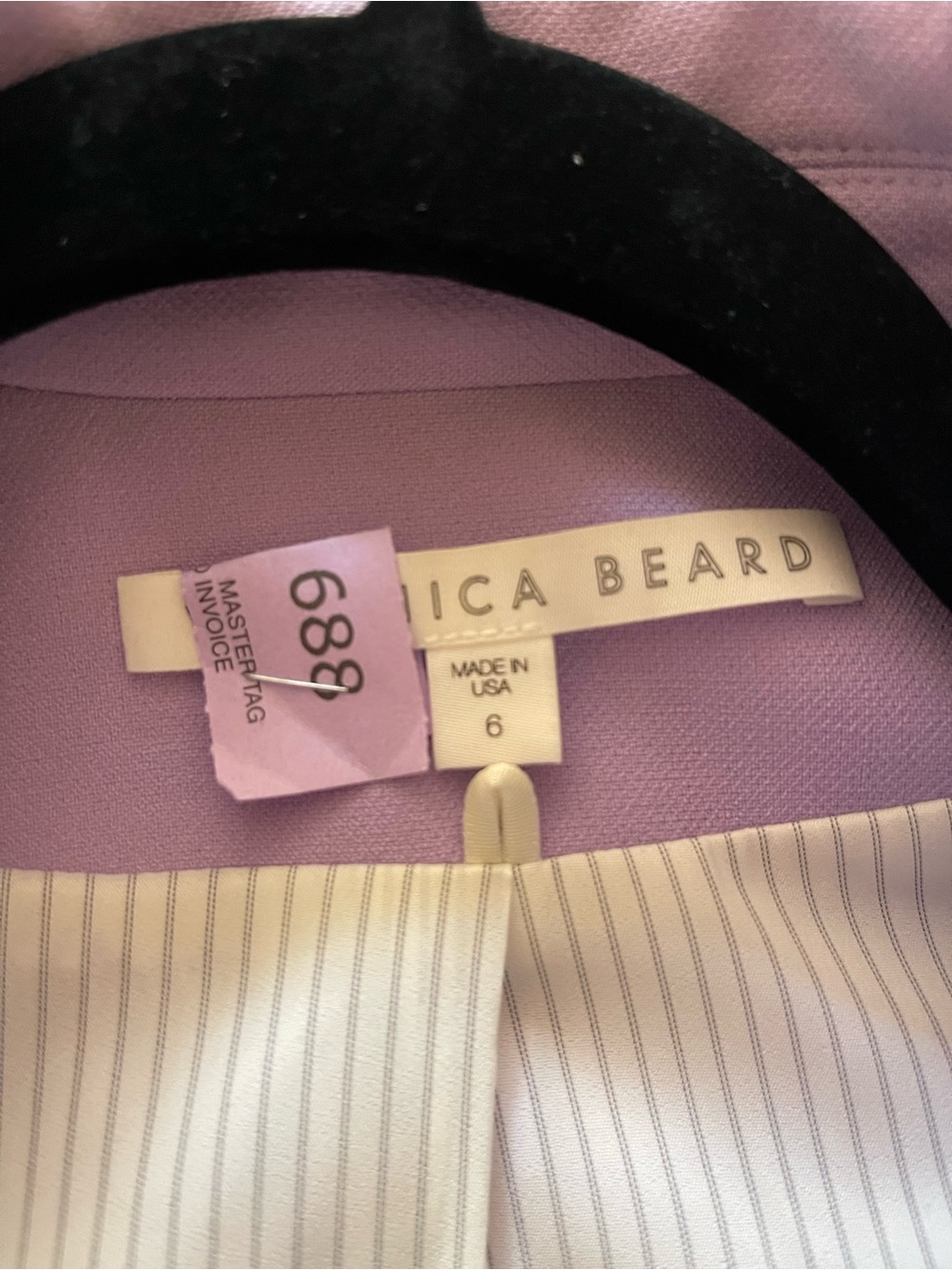 Veronica Beard Lavender Tailored Blazer Size 6 Lilac Single Button Jacket - Picture 6 of 11